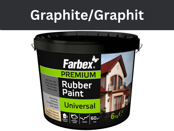 Universelle „Gummi“-Farbe – Graphit – 3 Packungsgrößen