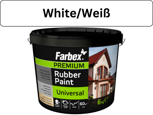 Universelle „Gummi“-Farbe – Weiß – 3 Packungsgrößen
